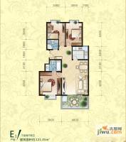 祥安·雅居花园3室2厅2卫121.5㎡户型图